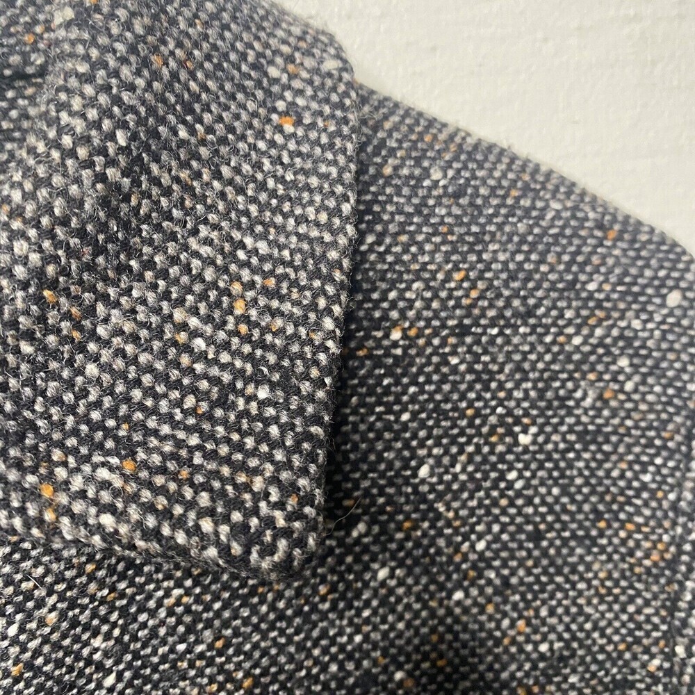Piazza Sempione Black Wool Tweed Blazer Jacket Sz 44 US 8 Made In Italy 3 Button - Picture 7 of 13